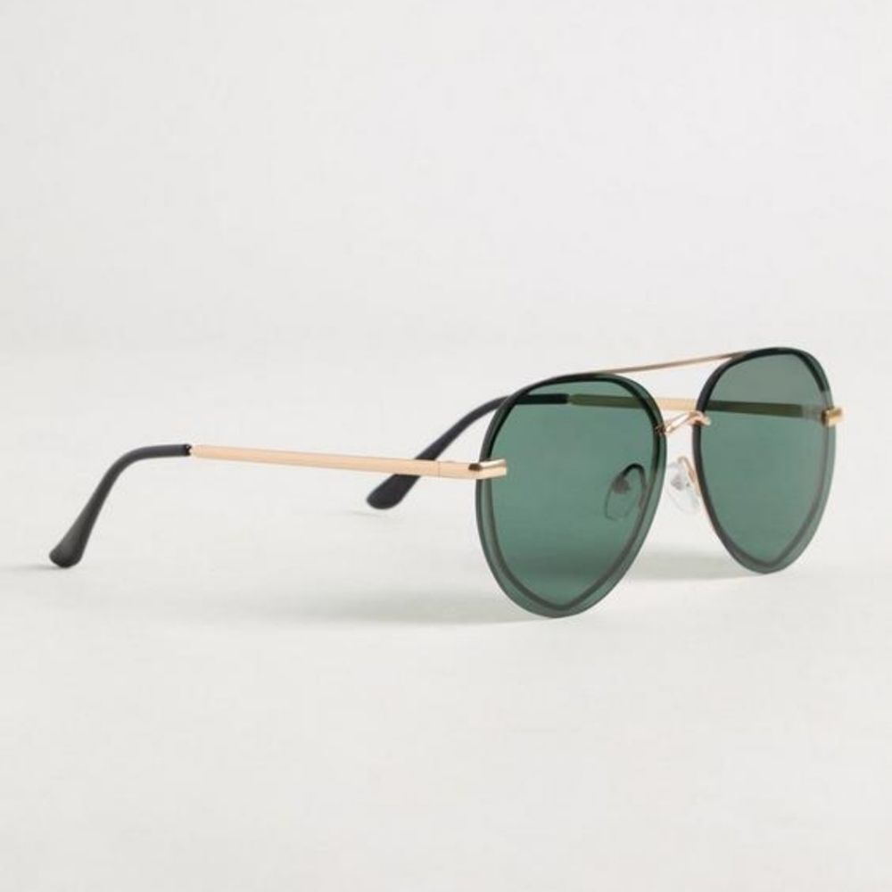 Torrid Green Tint Aviator Sunglasseses - New